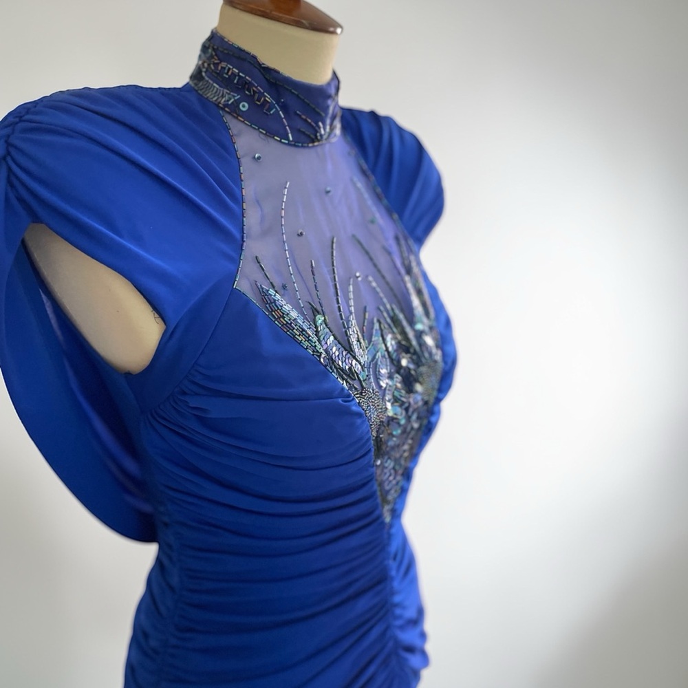 Vintage Casadei 4 draped sequin beaded 1980’s dress‎ - Picture 8 of 15